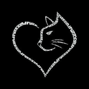 Cat Heart - Men's Word Art T-Shirt