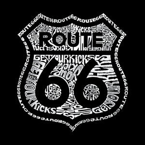 Get Your Kicks On Route 66 - Girl's Word Art Crewneck Sweatshirt