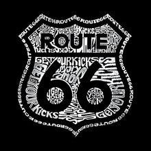 Load image into Gallery viewer, LA Pop Art Women&#39;s Dolman Word Art Shirt - Get Your Kicks on Route 66