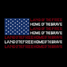 Load image into Gallery viewer, Land of the Free American Flag  - Large Word Art Tote Bag