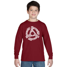 Load image into Gallery viewer, Record Adapter - Boy&#39;s Word Art Long Sleeve