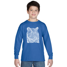 Load image into Gallery viewer, Big Cats - Boy&#39;s Word Art Long Sleeve
