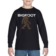 Load image into Gallery viewer, Bigfoot - Boy&#39;s Word Art Long Sleeve T-Shirt