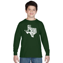Load image into Gallery viewer, Everything is Bigger in Texas - Boy&#39;s Word Art Long Sleeve