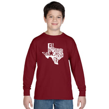 Load image into Gallery viewer, Everything is Bigger in Texas - Boy&#39;s Word Art Long Sleeve