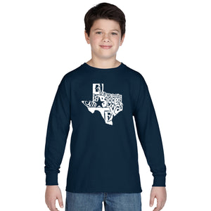 Everything is Bigger in Texas - Boy's Word Art Long Sleeve