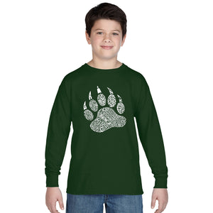 Types of Bears - Boy's Word Art Long Sleeve