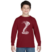 Load image into Gallery viewer, Types of Snakes - Boy&#39;s Word Art Long Sleeve