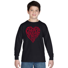 Load image into Gallery viewer, LA Pop Art Boy&#39;s Word Art Long Sleeve - Crazy Little Thing Called Love