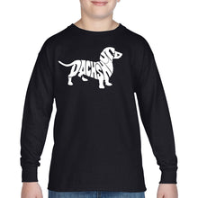 Load image into Gallery viewer, Dachshund  - Boy&#39;s Word Art Long Sleeve
