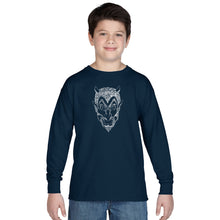 Load image into Gallery viewer, THE DEVIL&#39;S NAMES - Boy&#39;s Word Art Long Sleeve