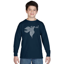 Load image into Gallery viewer, Dove -  Boy&#39;s Word Art Long Sleeve