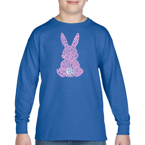 Easter Bunny  - Boy's Word Art Long Sleeve