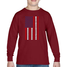 Load image into Gallery viewer, Heart Flag - Boy&#39;s Word Art Long Sleeve T-Shirt