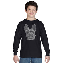 Load image into Gallery viewer, LA Pop Art Boy&#39;s Word Art Long Sleeve - French Bulldog