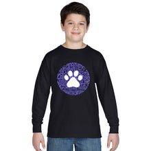 Load image into Gallery viewer, Gandhi&#39;s Quote on Animal Treatment - Boy&#39;s Word Art Long Sleeve