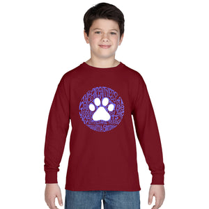 Gandhi's Quote on Animal Treatment - Boy's Word Art Long Sleeve