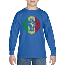 Load image into Gallery viewer, LA Pop Art Boy&#39;s Word Art Long Sleeve - Get Up Stand Up