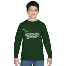 Load image into Gallery viewer, Humpback Whale - Boy&#39;s Word Art Long Sleeve