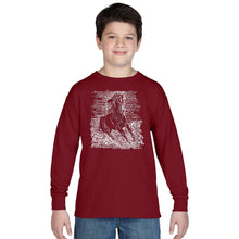 Load image into Gallery viewer, POPULAR HORSE BREEDS - Boy&#39;s Word Art Long Sleeve