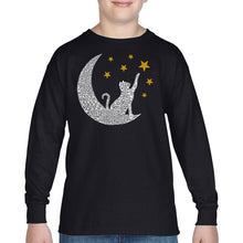 Load image into Gallery viewer, Cat Moon - Boy&#39;s Word Art Long Sleeve T-Shirt