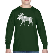 Load image into Gallery viewer, Moose  - Boy&#39;s Word Art Long Sleeve