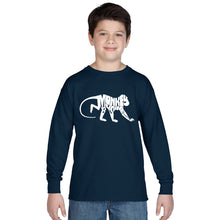 Load image into Gallery viewer, Monkey Business - Boy&#39;s Word Art Long Sleeve