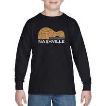 Load image into Gallery viewer, Nashville Guitar - Boy&#39;s Word Art Long Sleeve T-Shirt