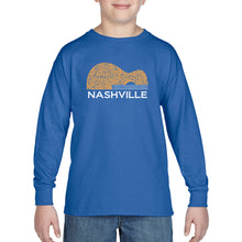 Load image into Gallery viewer, Nashville Guitar - Boy&#39;s Word Art Long Sleeve T-Shirt