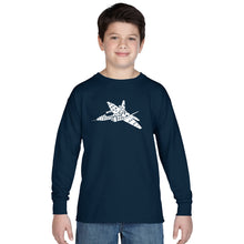 Load image into Gallery viewer, FIGHTER JET NEED FOR SPEED - Boy&#39;s Word Art Long Sleeve