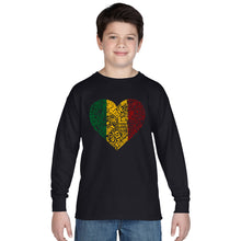 Load image into Gallery viewer, One Love Heart -  Boy&#39;s Word Art Long Sleeve