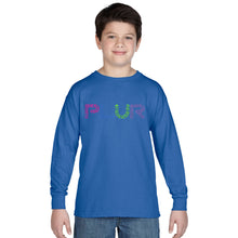 Load image into Gallery viewer, PLUR -  Boy&#39;s Word Art Long Sleeve