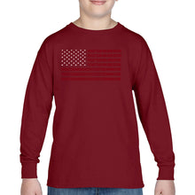 Load image into Gallery viewer, Proud To Be An American - Boy&#39;s Word Art Long Sleeve T-Shirt