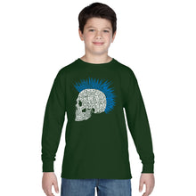 Load image into Gallery viewer, LA Pop Art Boy&#39;s Word Art Long Sleeve - Punk Mohawk