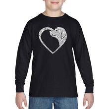 Load image into Gallery viewer, Dog Heart - Boy&#39;s Word Art Long Sleeve T-Shirt