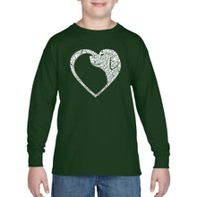 Load image into Gallery viewer, Dog Heart - Boy&#39;s Word Art Long Sleeve T-Shirt