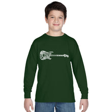 Load image into Gallery viewer, Rock Guitar -  Boy&#39;s Word Art Long Sleeve