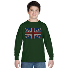 Load image into Gallery viewer, LA Pop Art Boy&#39;s Word Art Long Sleeve - God Save The Queen