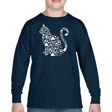 Load image into Gallery viewer, Cat Claws - Boy&#39;s Word Art Long Sleeve T-Shirt