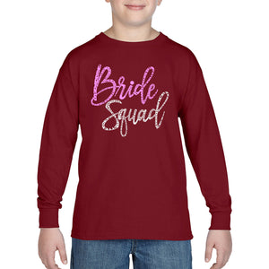 Boy's Word Art Long Sleeve - Bride Squad