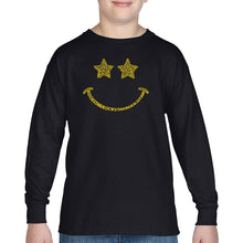 Load image into Gallery viewer, Rockstar Smiley  - Boy&#39;s Word Art Long Sleeve