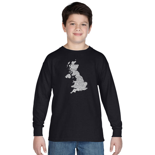 GOD SAVE THE QUEEN - Boy's Word Art Long Sleeve