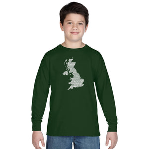 GOD SAVE THE QUEEN - Boy's Word Art Long Sleeve