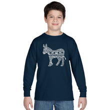 Load image into Gallery viewer, I Vote Democrat - Boy&#39;s Word Art Long Sleeve
