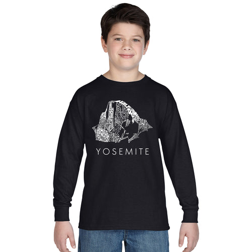 Yosemite -  Boy's Word Art Long Sleeve