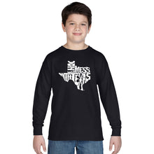 Load image into Gallery viewer, DONT MESS WITH TEXAS - Boy&#39;s Word Art Long Sleeve