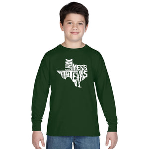 DONT MESS WITH TEXAS - Boy's Word Art Long Sleeve