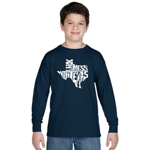 DONT MESS WITH TEXAS - Boy's Word Art Long Sleeve