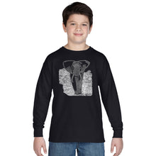 Load image into Gallery viewer, ELEPHANT - Boy&#39;s Word Art Long Sleeve