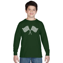 Load image into Gallery viewer, NASCAR NATIONAL SERIES RACE TRACKS - Boy&#39;s Word Art Long Sleeve